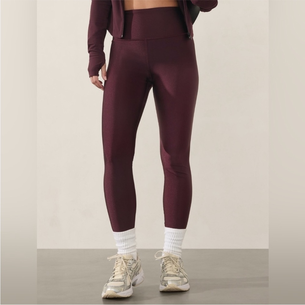 Athleta Elation Sheen Tights Maroon size XS